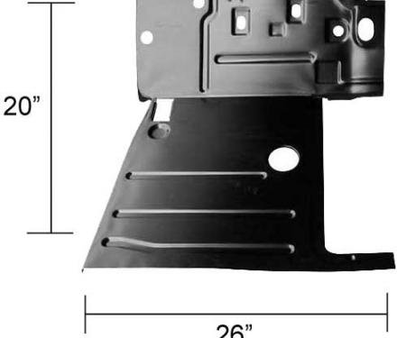 AMD Front Floor & Toe Repair Panel, LH ('55 1st Series) 405-4047-L