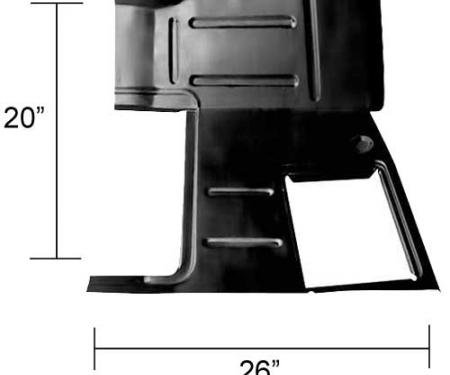 AMD Front Floor & Toe Repair Panel, RH ('55 1st Series) 405-4047-R