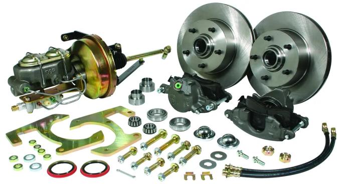 Classic Performance Complete Disc Brake Kit w/ Frame Mounted Booster for OEM Stock Spindles for 47-54 Chevy 1/2 Ton Truck 4754CBK-5