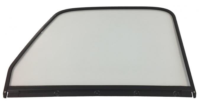 AMD Door Glass Assembly w/ Black Frame, Clear, RH, 47-50 Chevy GMC Truck X550-4047-2R