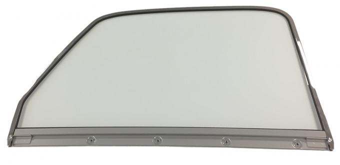 AMD Door Glass Assembly w/ Chrome Frame, Clear, RH, 47-50 Chevy GMC Truck X550-4047-1R