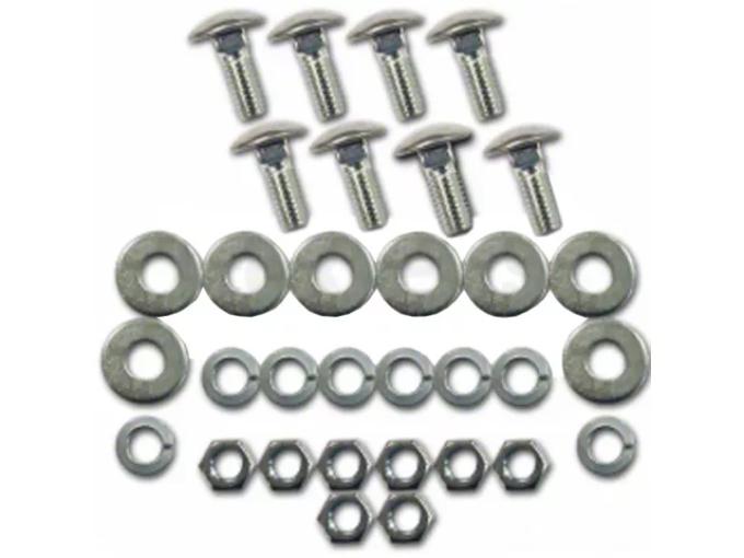 Redline Restomotive® 1967-1991 Chevy Or GMC Truck Bumper Mounting Bolt Kit, Stainless Cap, Front Or Rear