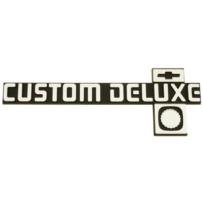 Trim Parts 1981-1987 Chevrolet Full Size Truck Custom Deluxe Dash Emblem 9688