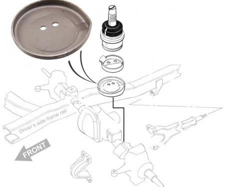 Dennis Carpenter Coil Spring Bottom Plate - 1976-77 Ford Truck     D6TZ-5A307-C