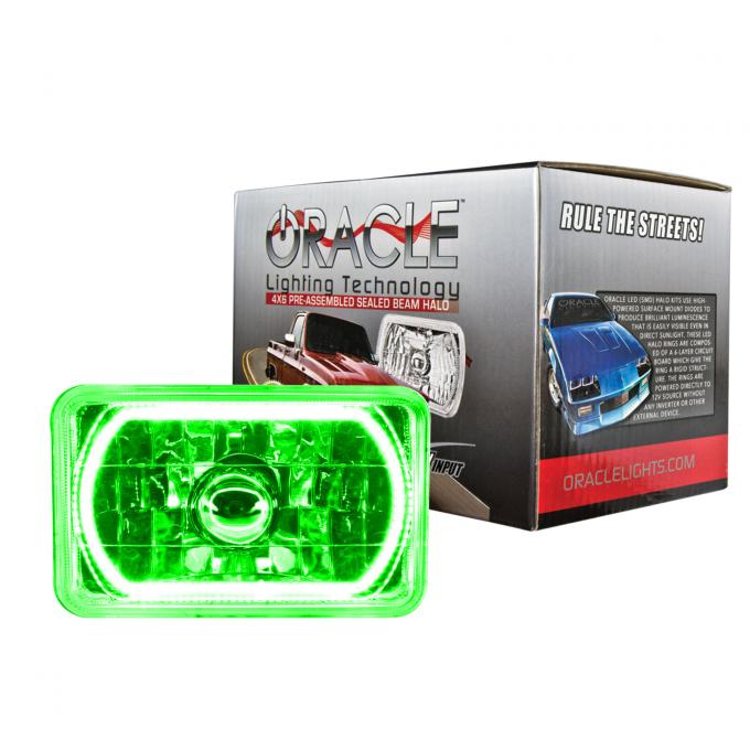 Oracle Lighting Pre-Installed Lights 4x6 in. Sealed Beam, Green 6909-004