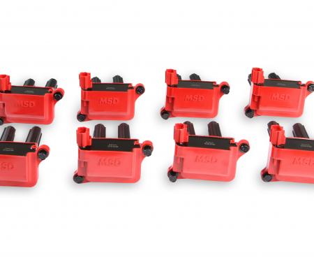 MSD Ignition Coil, Blaster, HEMI, Red, 8-Pack 82558