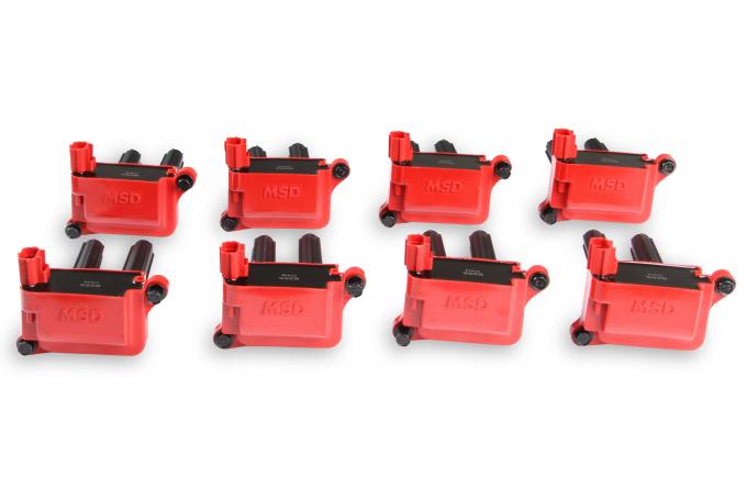 MSD Ignition Coil, Blaster, HEMI, Red, 8-Pack 82558