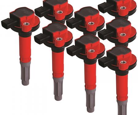 MSD Ignition Coil, Blaster, Ford 5.0L Coyote, Red, 8-Pack 82488