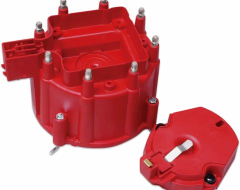 MSD Distributor Cap and Rotor, GM HEI, Red 8416