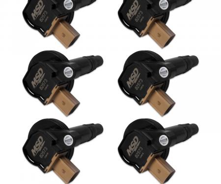 MSD Ignition Coil, Ford EcoBoost, 3.5L V6, 3-Pin Connector, Black, 6-Pack 825763