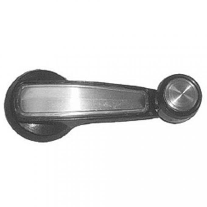 Chevy And GMC Truck Window Handle, Black And Silver, 1977-1980