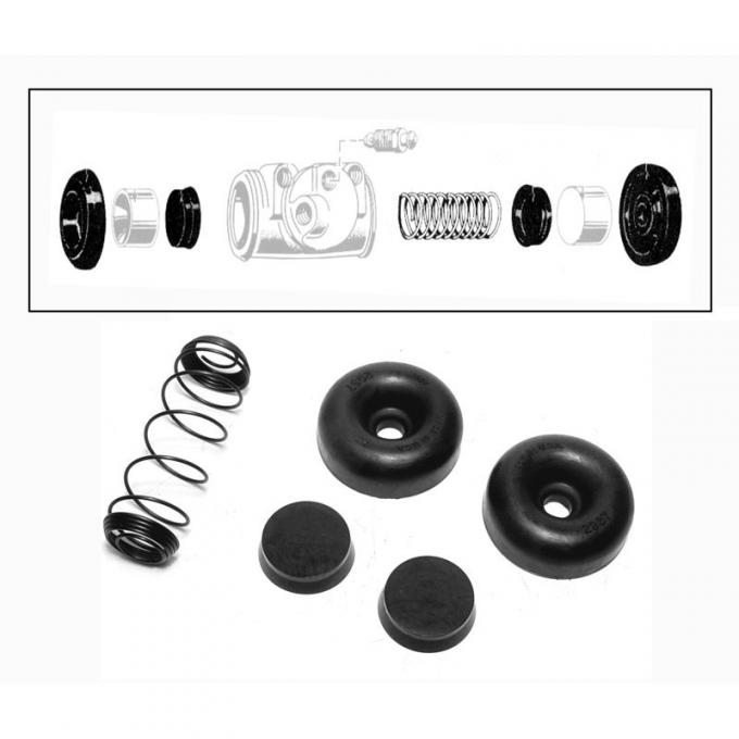 Dennis Carpenter Wheel Cylinder Repair Kit - Rear 7/8" - 1955-74 Ford Truck, 1949-69 Ford Car 8A-2128