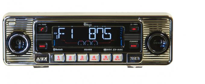 Custom AutoSound® 4-Din Radios | Chrome Face