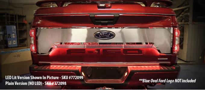 American Car Craft 2018 Ford F-150 Tailgate Cover Brushed w/ Polished Trim Ring 772098