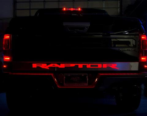 American Car Craft 2017-2019 Ford F-150 Raptor Lower Satin Tailgate Rocker Panel Illuminated Red 772088