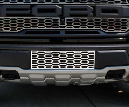 American Car Craft 2017 Ford F-150 Front Lower Grille Overlay Factory Style Satin Stainless 1pc 772059