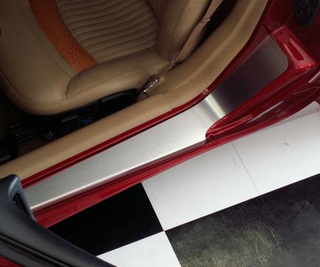 American Car Craft Doorsills Outer Satin Plain No Ribs 2pc 031018