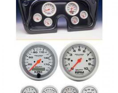 Chevy Truck Instrument Cluster, Carbon Fiber, With Autometer Ultra-Lite Gauges, 1967-1972