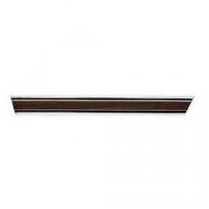 Chevy Truck Side Molding, Long Bed, With Wood Grain Insert, Right Rear Lower, 1969-1972