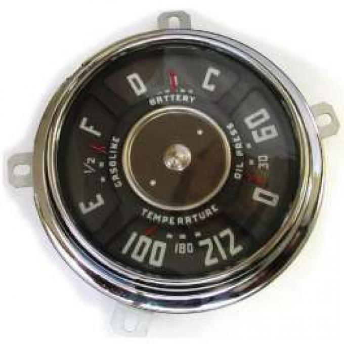 Chevy Truck Dash Gauge Cluster, V8, 12 Volt, With 212? Temperature Gauge, 1947-1949