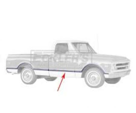 Chevy Or GMC Truck, Door Molding, Fleetside, Left, 1967-1968