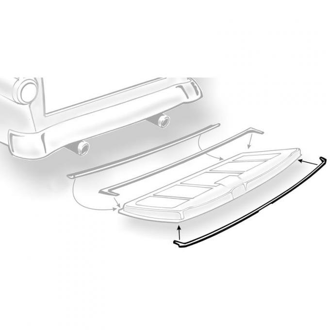 Dennis Carpenter Upper Tailgate Seal - 1955-56 Ford Car B5A-5941614-B