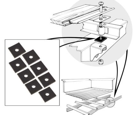 Dennis Carpenter Bed Frame Pad Kit - 1948-52 Ford Truck     7C-8144155-S