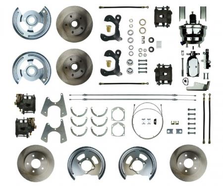 Right Stuff 1955-57 Chevrolet BelAir/Nomad, Power 8" Booster 4-Wheel Disc Brake Conversion FSC554DCCX