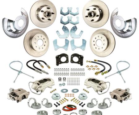 Right Stuff 64-73 Ford Mustang 4 Wheel At-the-Wheel Disc Brake Conv, w/ Sml 9/8" Requires V8 ZWK6455