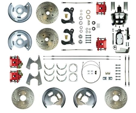 Right Stuff 1955-57 Chevrolet BelAir/Nomad, Power 9" Booster 4-Wheel Disc Brake Conversion FSC554DCCZX