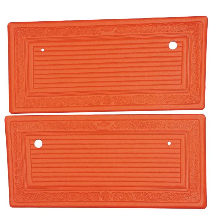 PUI Interiors 1969 Chevrolet Truck Pre Assembled Bright Red Front Door Panels 69TD32P