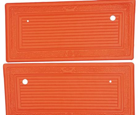 PUI Interiors 1969 Chevrolet Truck Pre Assembled Bright Red Front Door Panels 69TD32P