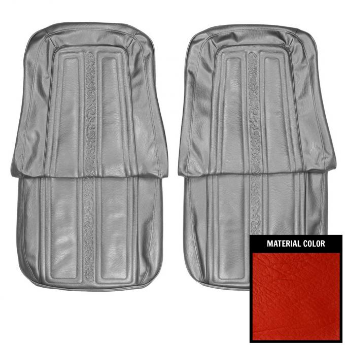 PUI Interiors 1969-1970 Chevrolet Truck Bright Red Front Bucket Seat Covers 69TS32U