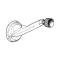 Ford Thunderbird Window Crank Handle, Chrome, White Knob, Front Or Rear Windows, 1959-60