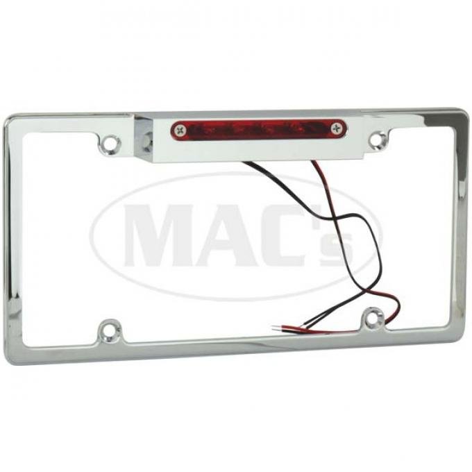 Billet License Plate Frame With 3rd Brake Light