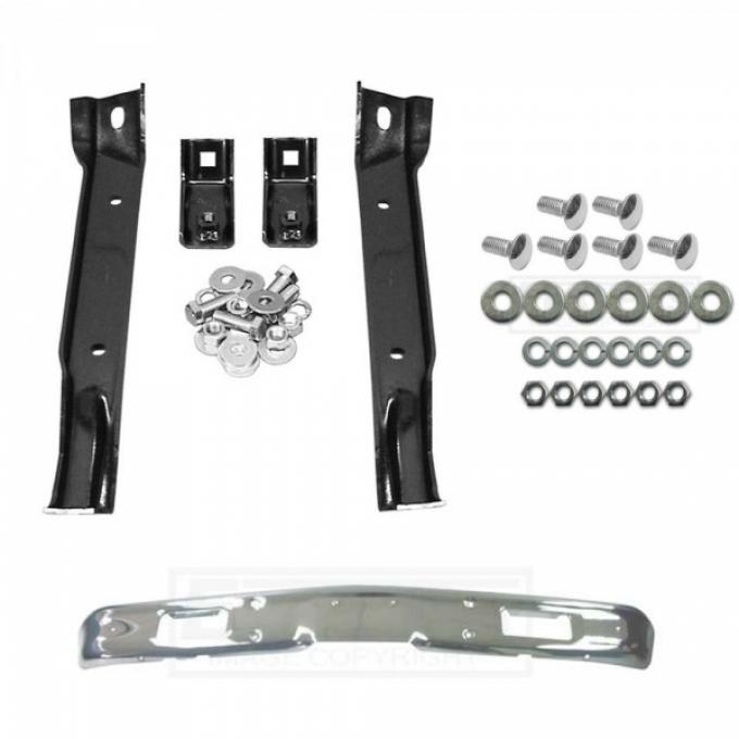 Chevy Truck Front Bumper Kit, Chrome, Show Quality, 2WD, 1971-1972