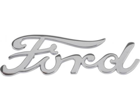 Ford Script Logo, Ford, 3 1/4 L x 1 H, Die Cast Chrome