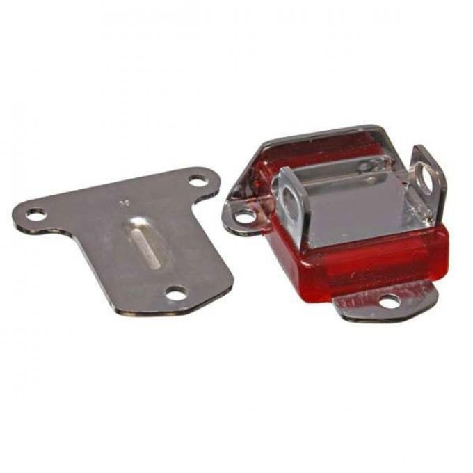 Chevy Motor Mount, Urethane, Zinc Plated, Chrome, 1955-1957