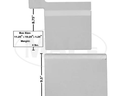 Bed Floor Extension, RH, 2 Piece Set, Weld-Thru Primer, 1967-1977 Bronco