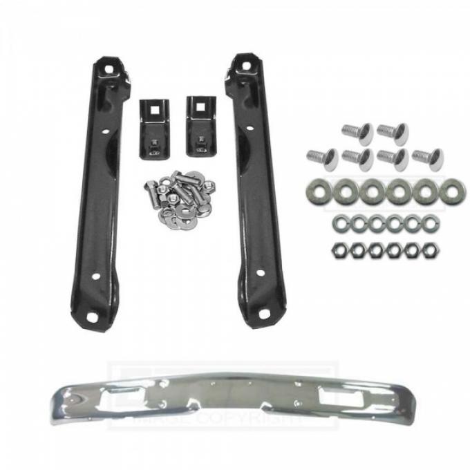 Chevy Truck Front Bumper Kit, Chrome, Show Quality, 4WD, 1971-1972