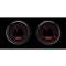 Chevy Truck Analog Dash Gauges, Dakota Digital, Carbon Fiber With Red Display, 1947-1953