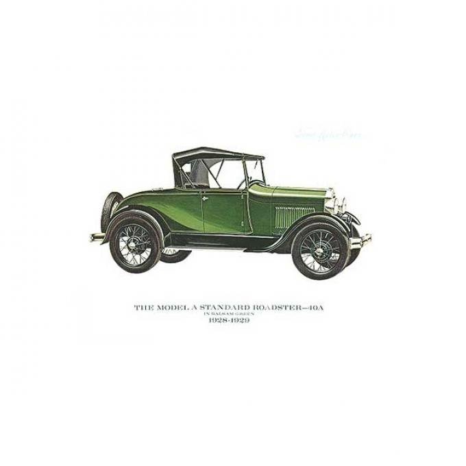 Model A Print - 1928-29 Ford Standard Roadster (40A) - 11 X14 - Unframed