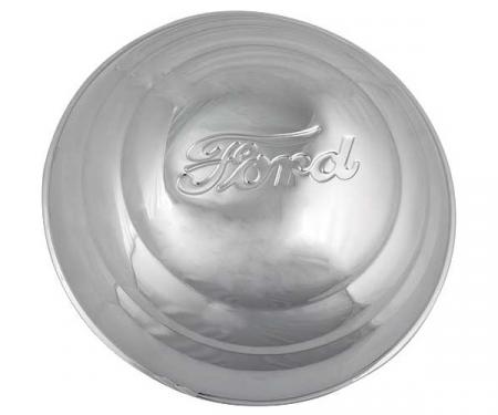 Hub Cap - Ford Embossed - Stainless Steel - 8-1/4 - Ford Pickup Truck