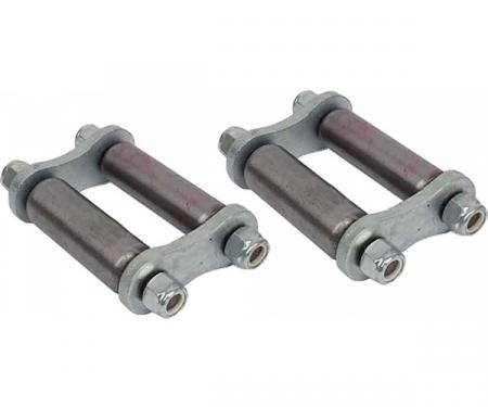 Rear Spring Shackle Kit - Steel Bushings - Ford Passenger