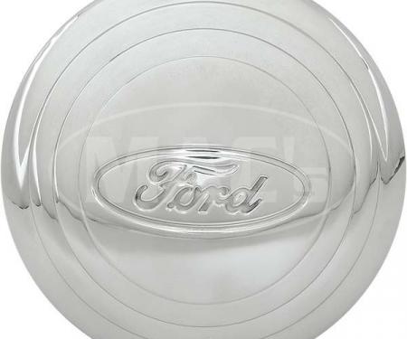 Hub Cap - Ford Embossed - Stainless Steel - 5-3/4 - 4 Cylinder Model B Ford Passenger