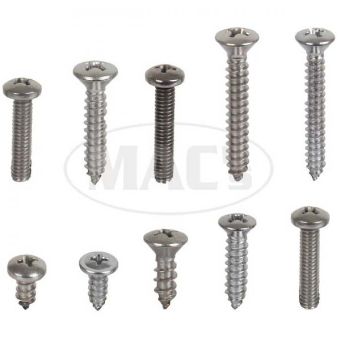 Exterior Screw Kit (106 Pieces)-With Ww, Ranchero, 1966