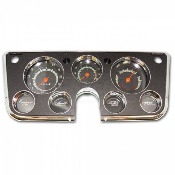 Chevy Or GMC Truck Dash Cluster Assembly, With 8000 RPM Tach And Vacuum Gauge, 1969-1972