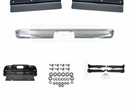 Chevy or GMC Truck Rear Bumper Kit, Chrome, Show Quality, Fleetside, 2WD, 1967-1972