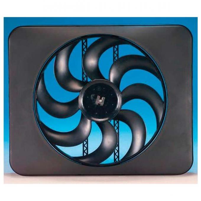 Chevy Engine Cooling Fan Kit, Electric, Universal, Single, 3300 CFM, Black Magic X-Treme, Flex-a-lite, 1958-1976