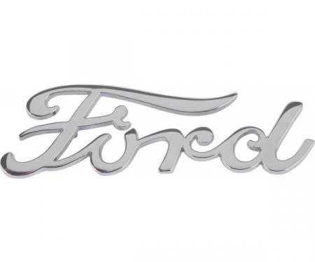 Ford Script Logo, Ford, 3 1/4 L x 1 H, Die Cast Chrome